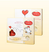Marzipan Herzen "Dankesch&ouml;n"