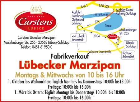 Fabrikverkauf Lübecker Marzipan Fabrikverkauf Lübecker Marzipan